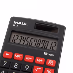MAUL M 12 calculatrice Poche Calculatrice à écran Noir, Rouge