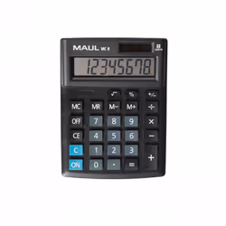 MAUL MC 8, Poche, Calculatrice à écran, 8 chiffres, 1 lignes, Batterie, Noir