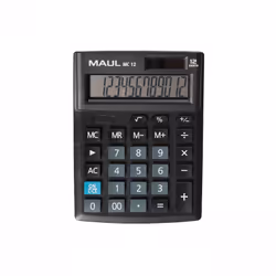 MAUL MC 12, Poche, Calculatrice à écran, 12 chiffres, 1 lignes, Batterie, Noir