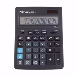 MAUL MXL 14, Bureau, Calculatrice à écran, 14 chiffres, 1 lignes, Batterie, Noir