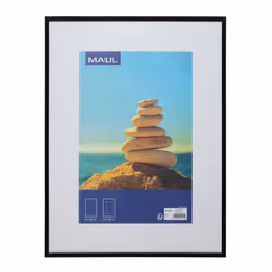 MAUL 1935890, Cadre pour une seule photo, Panneaux MDF, Plastique, Polycarbonate (PC), Noir, Mur, 30 x 40 cm, Rectangulaire