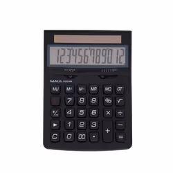 MAUL ECO 850, Poche, Calculatrice basique, 12 chiffres, Affichage inclinable, Solaire, Noir