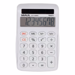 MAUL ECO MJ455, Bureau, Calculatrice basique, 8 chiffres, 1 lignes, Solaire, Blanc