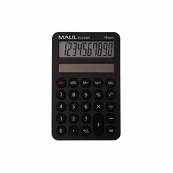 MAUL ECO MD1, Poche, Calculatrice basique, 10 chiffres, 1 lignes, Solaire, Noir