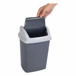 MAUL 9521087 poubelle 10 L Rectangulaire Plastique, Polypropylène (PP) Gris foncé, Blanc - Vue supplémentaire 5