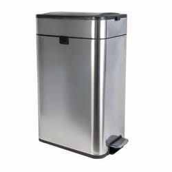 MAUL 9504094 poubelle Rectangulaire Acier inoxydable Noir, Argent