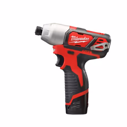 Milwaukee M12 BID-202C, Douille à choc, Noir, Rouge, 1/4", 2500 tr/min, 112 N·m, Batterie