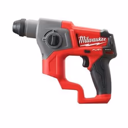 Milwaukee M12 CH-0, SDS Plus, Noir, Gris, Rouge, Moteur sans balai, 1,3 cm, 900 tr/min, 4,3 cm