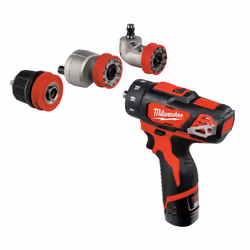Milwaukee M12 BDDXKIT-202C, Perceuse à poignée pistolet, 2,5 cm, 1 cm, 400 tr/min, 1500 tr/min, 32 N·m