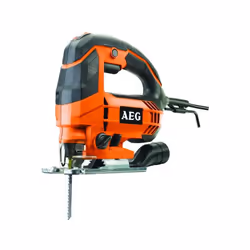 Présentation : Scie sauteuse pendulaire électrique AEG 700W 100mm STEP 80 avec un revêtement grip pour une prise en main idéa ...