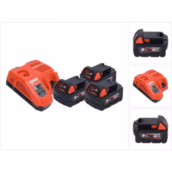Description générale Le pack Milwaukee M18 NRG-503 comprend 3 batteries 18V 5.0Ah et 1 chargeur rapide multi-voltage M12-18FC ...
