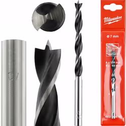 Foret à bois Milwaukee 7 mm 1 pièce. Produit original de la célèbre société Milwaukee ® diamètres : ø 7 mm Longueur de travai ...