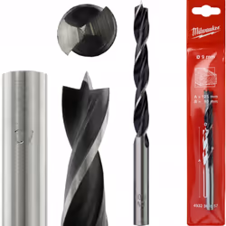 Foret à bois Milwaukee 9 mm 1 pièce. Produit original de la célèbre société Milwaukee ® diamètres : ø 9 mm Longueur de travai ...