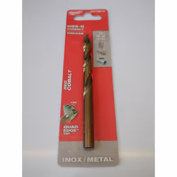 Blister de 1 meche foret HSS-G cobalt pour metal Ø 8.5X117mm MILWAUKEE 4932363276 FORET METAL HSSG COBALT 8,5X117MM (X1) Blis ...