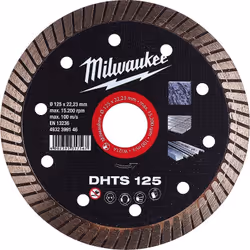 Disque diamant DHTS 125 mm ultra-fin pour une coupe très rapides, précises et sans éclat dans les matériaux de faible épaisse ...