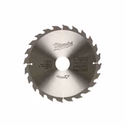 The Milwaukee 165 x 30 x24mm Circular Saw Blade is constructed from laser cut steel to ensure precision and accuracy. The pre ...