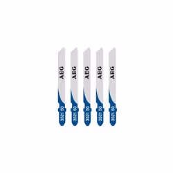 Présentation : Pack de 5 lames scie sauteuse AEG 55mm métal T118A , des lames de scies conçues pour des coupes dans les fines ...