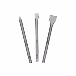 Présentation : Ce lot de 3 burins AEG SDSPLUS 200 mm est composé d'un burin à pic, à plat et large. Ce lot complet permet une ...