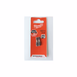 Pack de 2 Embouts de vissage HEX4 x 25mm Shockwave MILWAUKEE 4932352446 EMBOUT HEX4 SHW 25MM (x2) Tarif année 2017 MIL4932352 ...