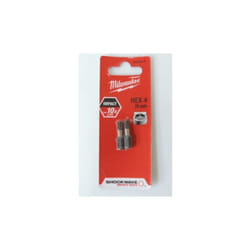 Pack de 2 Embouts de vissage HEX4 x 25mm Shockwave Milwaukee 4932352446