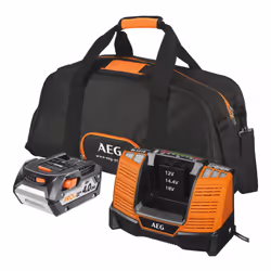 AEG SET L1840 BL, Ensemble de batterie et de chargeur, Lithium-Ion (Li-Ion), 4 Ah, 18 V, AEG, Noir, Orange