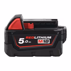 Description générale La batterie RED LITHIUM M18 B5 de Milwaukee, avec une capacité de 5,0 Ah et une tension de 18 V, est con ...