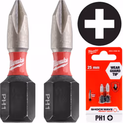 Embout à chocs Phillips PH 1 25 mm SHOCKWAVE Impact Duty™ II génération - le dernier Produit original de la célèbre entrepris ...