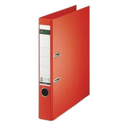 Classeur - LEITZ - 10080020 - Carton rigide - Rouge - A4 (21x297 cm)