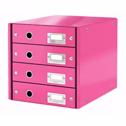 Leitz 60490023, Fibre de bois, Rose, A4, 4 tiroir(s), Enveloppe, lettre, Note, Papier, 2,49 kg
