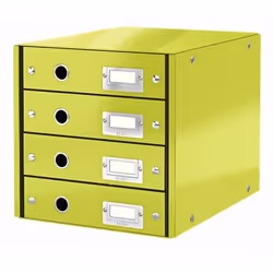 Leitz 60490064, Carton, Fibre de bois, Vert, A4, 4 tiroir(s), Enveloppe, lettre, Note, Papier, Image, 2,49 kg