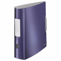 Leitz Classeur à levier Active 180° Style, A4, Polymousse, Bleu, 500 feuilles, 80 g/m², 8,2 cm