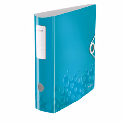 Leitz Classeur à levier Active 180° WOW, A4, Turquoise, 500 feuilles, 80 g/m², 8,2 cm, 312 mm