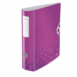 Leitz Classeur à levier Active 180° WOW, A4, Violet, 500 feuilles, 80 g/m², 8,2 cm, 312 mm