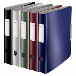 Leitz Classeur Style 65mm, A4, Anneau en D, Rangement, Polymousse, Multicolore, Blanc