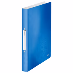 Leitz Classeur à anneaux WOW, A4, Polypropylène (PP), Bleu, Métallique, Blanc, 190 feuilles, 80 g/m²