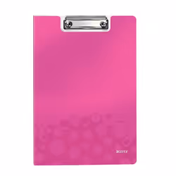 Leitz WOW Clipfolder with cover, Rose, 75 feuilles, A4, Métal, Polymousse, 1 pochettes, 230 mm