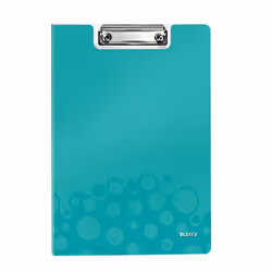 Leitz WOW Clipfolder with cover, Bleu, 75 feuilles, A4, Métal, Polymousse, 1 pochettes, 230 mm