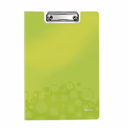 Leitz WOW Clipfolder with cover, Vert, 75 feuilles, A4, Métal, Polymousse, 1 pochettes, 230 mm