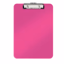 Leitz WOW Plaque a pince rose, Rose, 80 feuilles, A4, Métal, Polystyrol, 228 mm, 17 mm