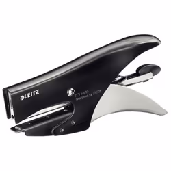 Leitz 55640094, 15 feuilles, Noir, Acier inoxydable, P2 No. 10, Métal, 80 g/m², 4,85 cm