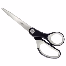 Leitz 54176095, Adulte, Découpe droite, Unique, Noir, Blanc, Acier inoxydable, Ciseaux d'office