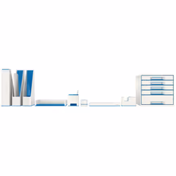 Leitz WOW Polystyrène Bleu, Métallique