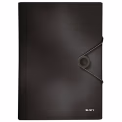 Leitz 45791095, A4, Polypropylène (PP), Noir, 250 feuilles, 80 g/m², Elastique