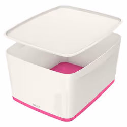 Esselte 5216-10-23, Boîte de rangement, Rose, Blanc, Rectangulaire, Acrylonitrile-Butadiène-Styrène (ABS), Monochromatique, I ...