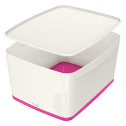 Esselte 5216-10-23 Boîte de rangement Rectangulaire Acrylonitrile-Butadiène-Styrène (ABS) Rose, Blanc