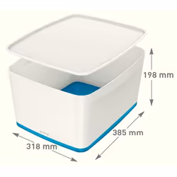 Esselte 5216-10-36 Boîte de rangement Rectangulaire Acrylonitrile-Butadiène-Styrène (ABS) Bleu, Blanc
