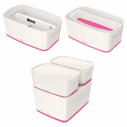 Esselte 5229-10-23 Compartiment de rangement Rectangulaire Acrylonitrile-Butadiène-Styrène (ABS) Rose, Blanc