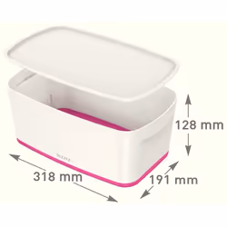 Esselte 5229-10-23 Compartiment de rangement Rectangulaire Acrylonitrile-Butadiène-Styrène (ABS) Rose, Blanc - Vue supplémentaire 4