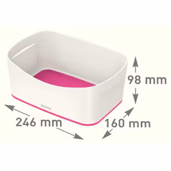 Esselte 5257-10-23 Compartiment de rangement Rectangulaire Acrylonitrile-Butadiène-Styrène (ABS) Rose, Blanc