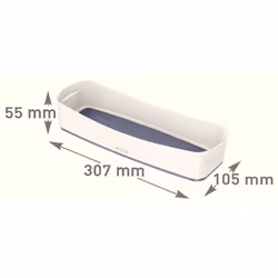 Esselte 5258-10-01 Compartiment de rangement Rectangulaire Acrylonitrile-Butadiène-Styrène (ABS) Gris, Blanc